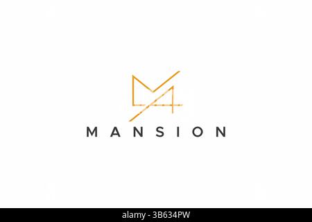 Letter M and A for Mansion Branding Identity Business Property Architect Luxury Concept Stock Vector