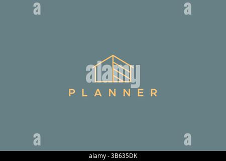 Home Architecture Construction Planner Real Estate Business Developer Property Creative Logo Stock Vector
