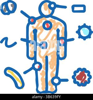 infectious disease tuberculosis icon doodle illustration Stock Vector ...