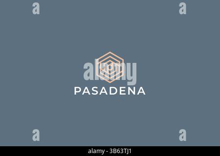 Hexagon Geometric Style Idea Logo for Business Company Luxury Concept Stock Vector
