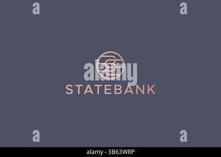 Letter S and B for Bank Finance Economy Professional Business Company Brand Identity Template Stock Vector