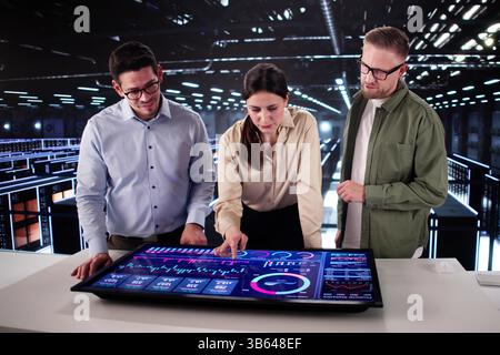 Data Center Team Configuring Cloud Server For Network Security Stock Photo