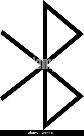 bluetooth icon black vector illustration Stock Vector Image & Art - Alamy