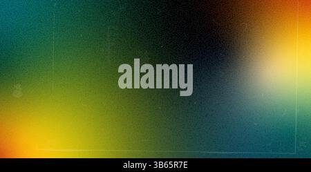 Gradient halftone background. Old photo light leak overlay with grainy gradient texture. Camera film retro blur filter with noise. Abstract lens flare Stock Vector