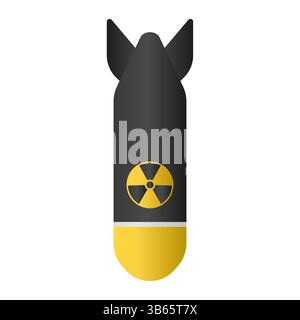 Dangerous Weapon Nuclear Bomb Vector. Rocket Bomb Flying Down. Dangerous Nuclear Atomic Bomb Icon. Stock Vector