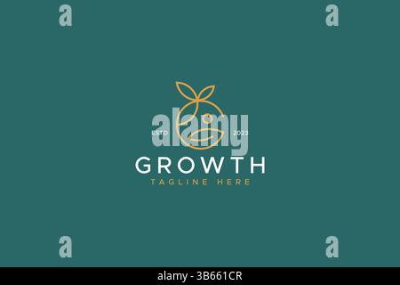 Letter G Abstract Nature Plant and Floral Concept Business Logo Stock Vector