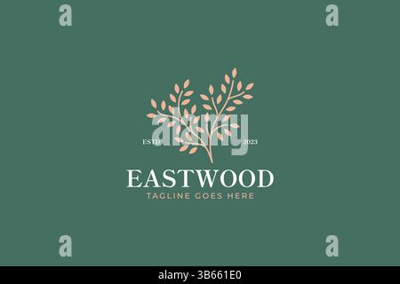 Olive Oil Branch Plant Nature Leaf Organic Logo Golden Stock Vector