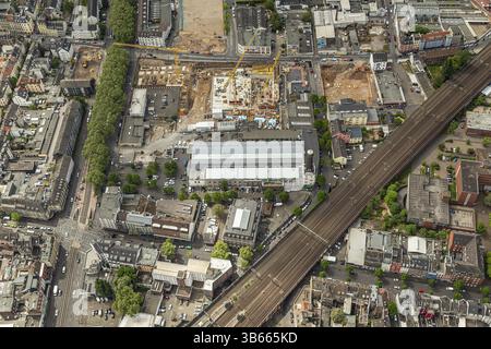New construction of school and residential buildings in Cologne Ehrenfeld on the site of the former Helios works Stock Photo