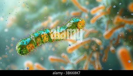 Illustration of rod-shaped bacteria. Rod-shaped bacteria include ...