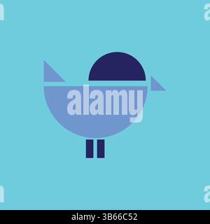 Sparrow Geometry Vectors | Polygonal Bird Design in Geometric Art Style Stock Vector