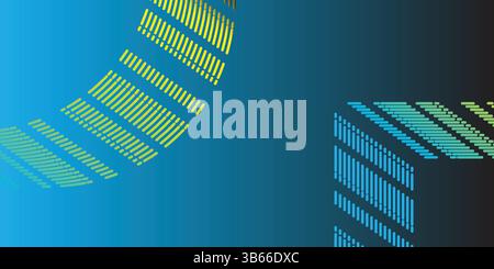 blue yellow green lines abstract technology background having empty space for text, backdrop banner poster design Stock Vector