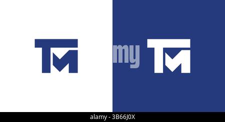 Modern and strong  TM  logo design Stock Vector