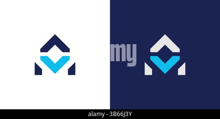 Modern and strong  MO  logo design Stock Vector