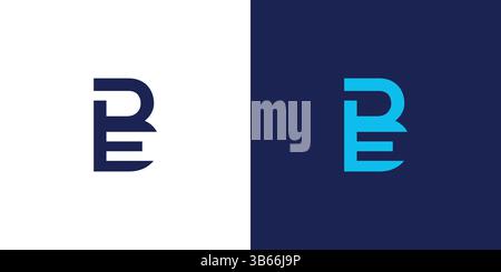 Modern and unique BE logo design Stock Vector