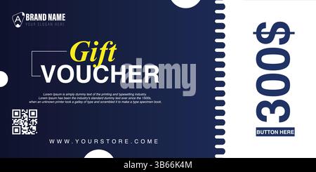 Gift Voucher Design Template Stock Vector
