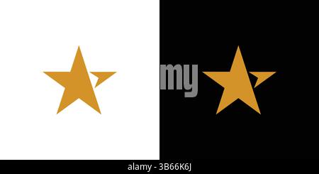 Modern and unique star logo design Stock Vector