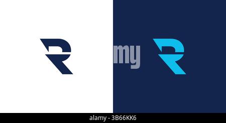 Modern and cool R  logo design Stock Vector