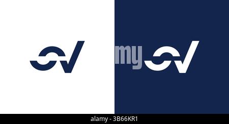 Modern and unique SV  logo design Stock Vector