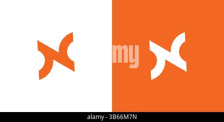 N logo design featuring geometric shapes. Ideal for branding, business identity and modern corporate themes, enhancing professional appeal and visual Stock Vector
