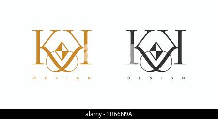 Luxurious and elegant King gem logo design Stock Vector
