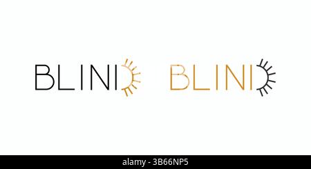 Blind's logo design is unique and sleek with black and gold accents. Stock Vector