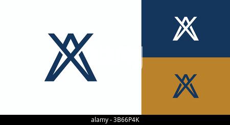 Modern and Strong AX logo design Stock Vector