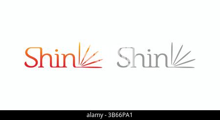 Shine logo design is unique and attractive Stock Vector