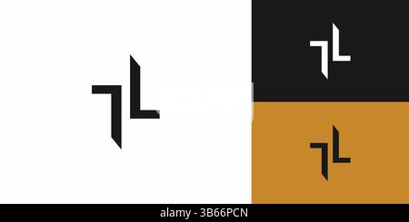 Simple and Unique TL logo design Stock Vector