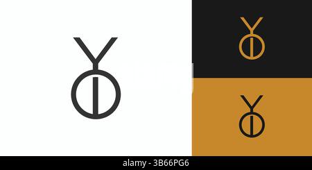 Simple and unique YO logo design Stock Vector