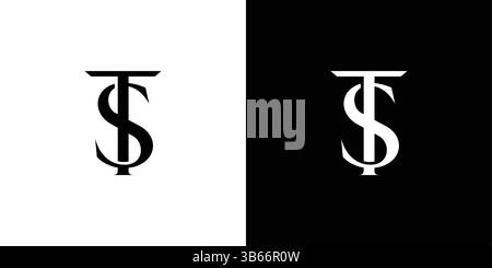 TS logo design is luxurious and professional Stock Vector