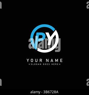 Abstract Letter PY Logo - Initial Monogram Template for Alphabet P and Y Stock Vector