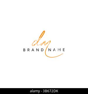 DM Handwritten Signature logo - Vector Logo Template for Beauty, Fashion and Photography Business Stock Vector