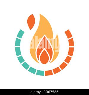 Calories color line icon for digital and print projects.  Minimal clean icons for apps and websites. Modern simple icons for UI UX and branding Stock Vector