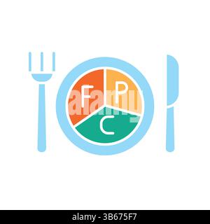 Diet color line icon for digital and print projects.  Minimal clean icons for apps and websites. Modern simple icons for UI UX and branding Stock Vector