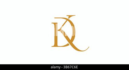 Modern and luxury letter DK initials logo design Stock Vector