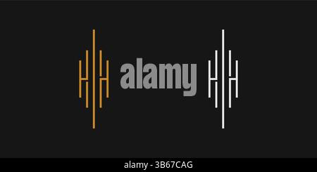 Simple and sophisticated letter HH initials logo design Stock Vector
