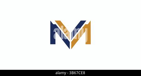 Sophisticated and modern letter M initials logo design Stock Vector