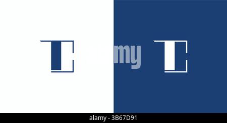 Unique and modern TC initials logo design Stock Vector