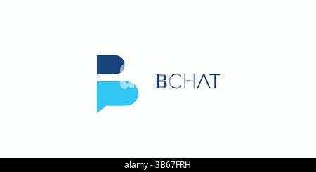 Modern and professional B chat logo design Stock Vector