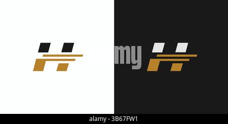modern and professional H fast logo design Stock Vector