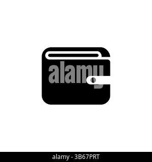 Single wallet filled icon black Stock Vector