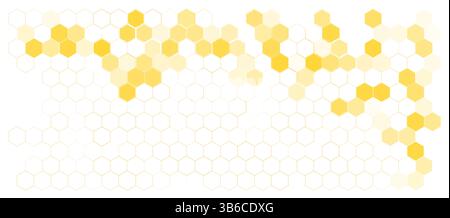 Hexagon pattern vector background, abstract medical science molecule chemistry geometric pattern honeycomb Stock Vector