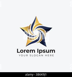 Star Logo abstract design. Social Business Logotype icon Stock Vector