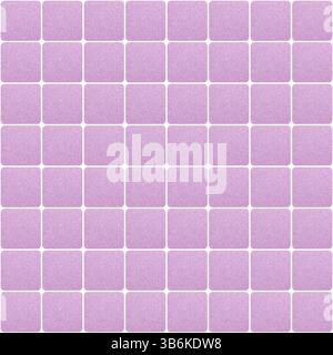 abstract seamless tiled pattern: violet glitter rounded squares against white background Stock Photo