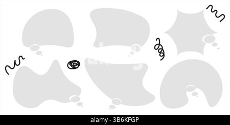 Moyamoya Anxiety and Complaint Comic Mark Icons with Text Bubbles Vector Pack Stock Vector