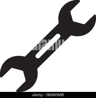 Wrench Tool: Repair and Maintenance Symbol Stock Vector