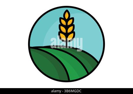 Agriculture icon. colored outline icon style. agriculture elements vector illustration Stock Vector