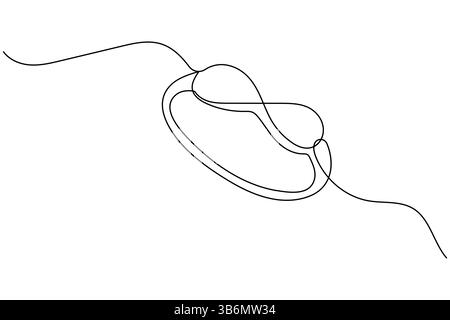Infinity symbol continuous one line drawing and minimalist style isolate outline vector icon Stock Vector