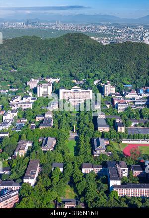 Aerial View Of Yuquan Campus Of Zhejiang University China Stock Photo