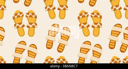 Seamless pattern with summer women's shoes Stock Vector